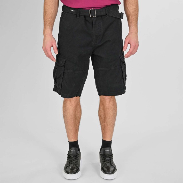 REBASE Ανδρική Bερμουδα Cargo Mαυρο