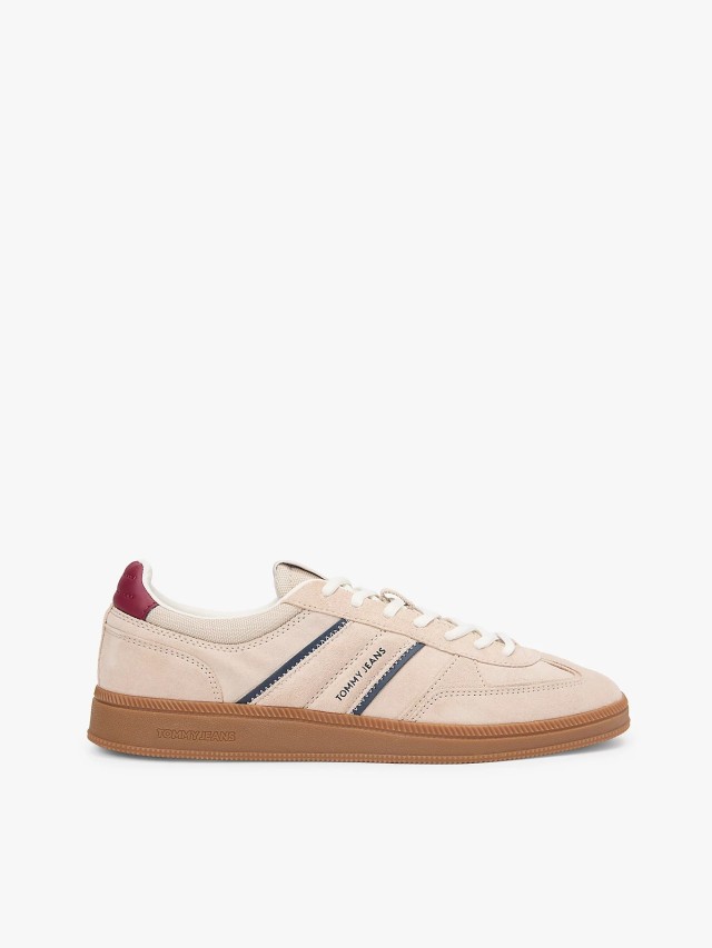 Tommy Hilfiger The Greenwich Edge Suede Ανδρική Sneakers Σουέτ Μπεζ