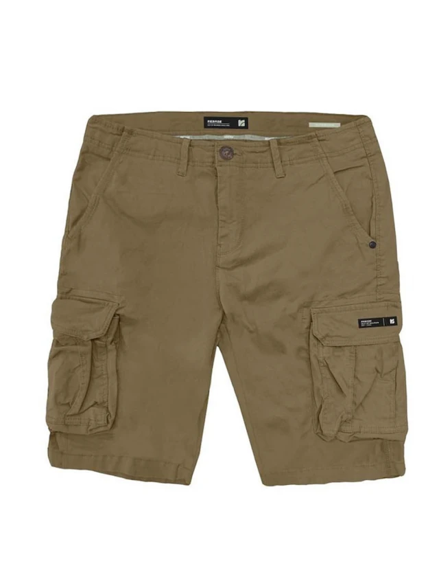 Rebase Cargo Shorts Ανδρικη Βερμουδα Cargo Καμελ