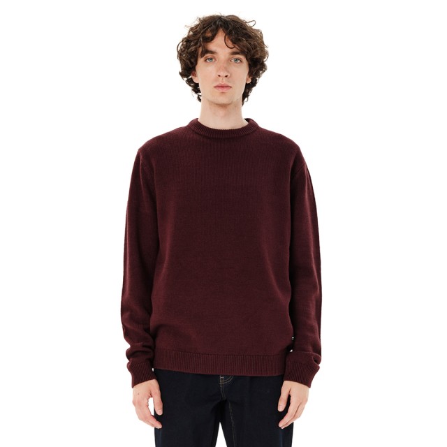 Emerson Mens Classic Knit Sweater Ανδρικό Πλεκτό Μπορντό