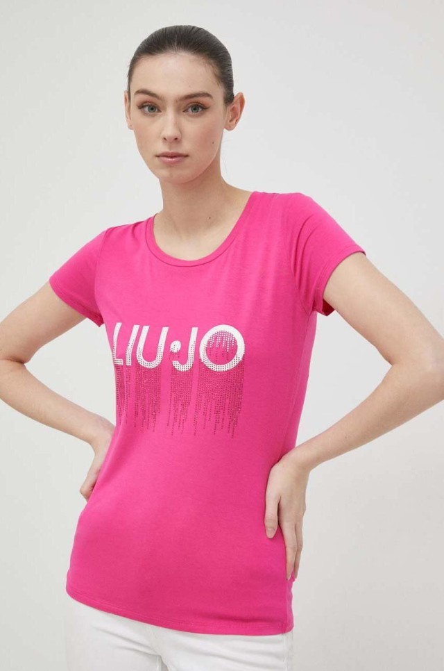 Liu Jo Beachwear  Va3j12 T-Shirt C/Stampa Γυναικεία Μπλούζα Φούξια