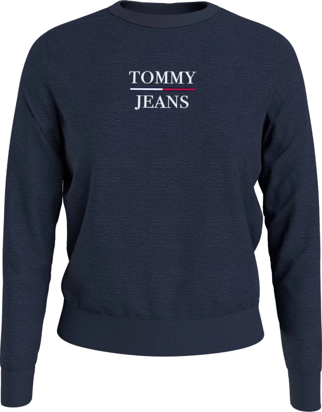 Tommy Hilfiger Tjw Slim Terry Logo Sweatshirt Γυναικειο Φουτερ Μπλε