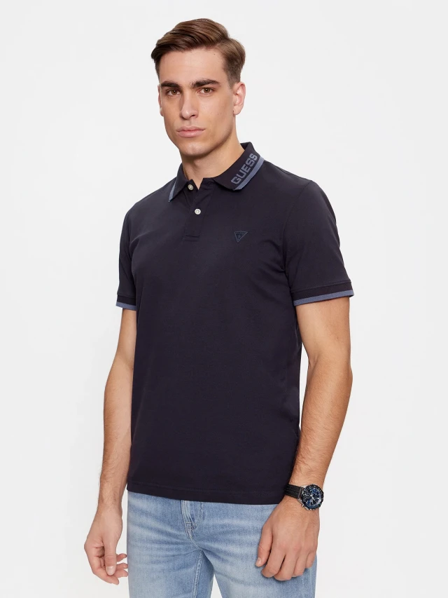 Guess CN SS CORE TEE Ανδρικη Μπλουζα Polo Μπλε