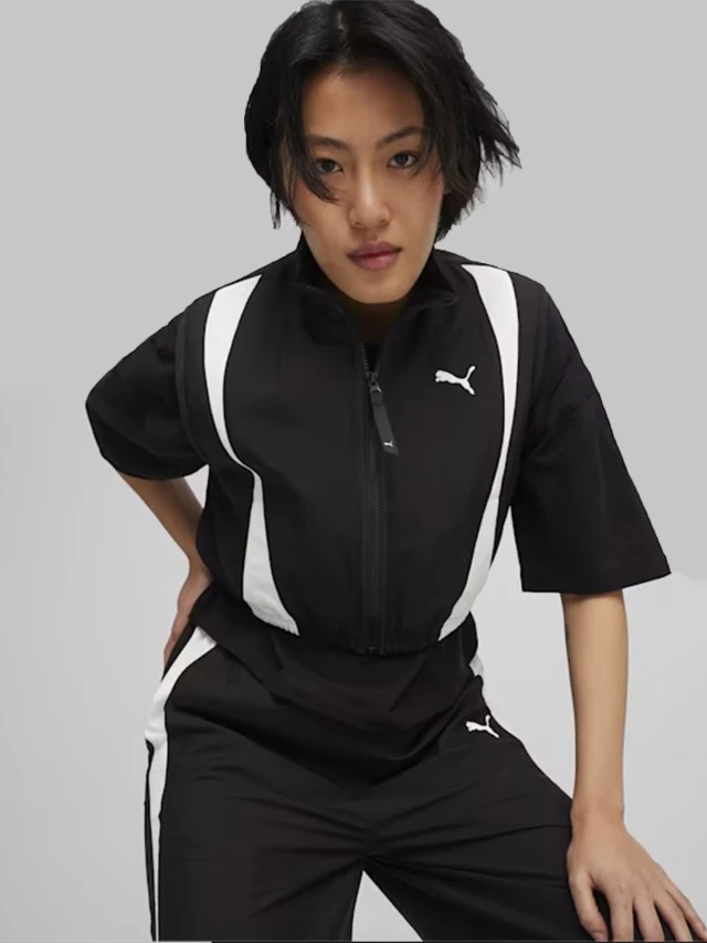 Puma Dare To Woven Vest Γυναικείο Μπουφάν Αμάνικο Μαύρο