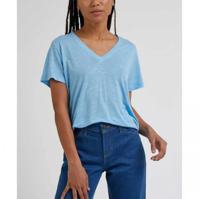 LEE V NECK TEE SHASTA BLUE Γυναικεία Μπλούζα Μπλε
