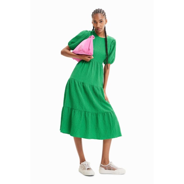 Desigual D2 Vest_Wend Γυναικειο Φορεμα Πρασινο