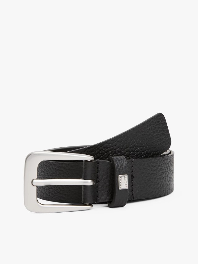 Tommy Hilfiger Tjw Heritage Leather Belt 3.0 Γυναικεία Δερμάτινη Ζώνη Μαύρη