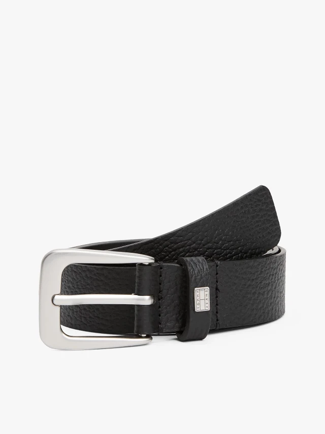 Tommy Hilfiger Tjw Heritage Leather Belt 3.0 Γυναικεία Δερμάτινη Ζώνη Μαύρη