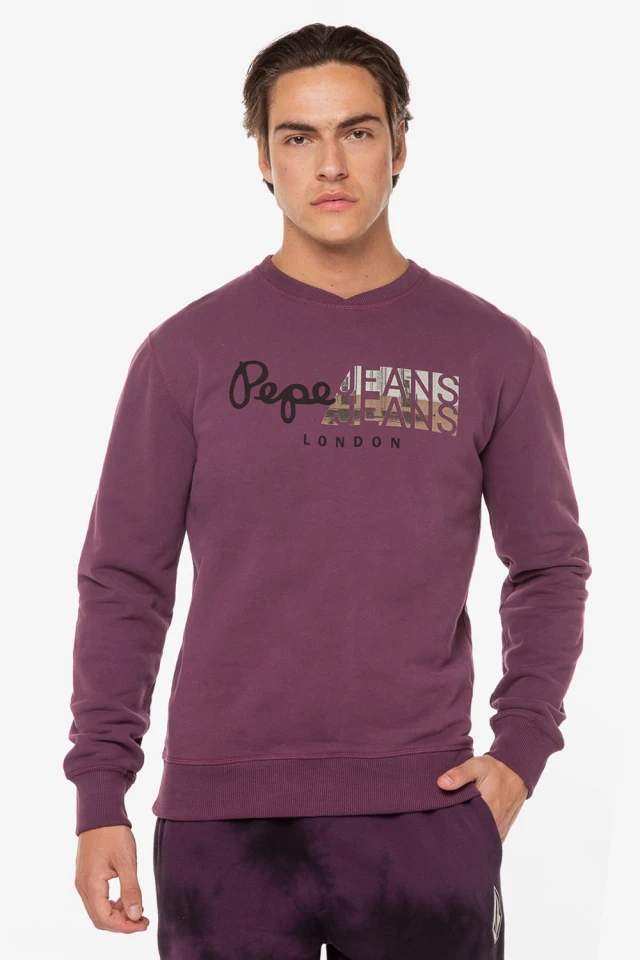 Pepe Jeans E2 Pierson Ανδρικο Φουτερ Μωβ