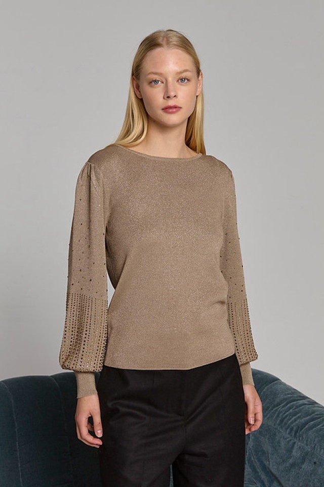 Marina V Pullovers Γυναικείο Πλεκτό Μπεζ