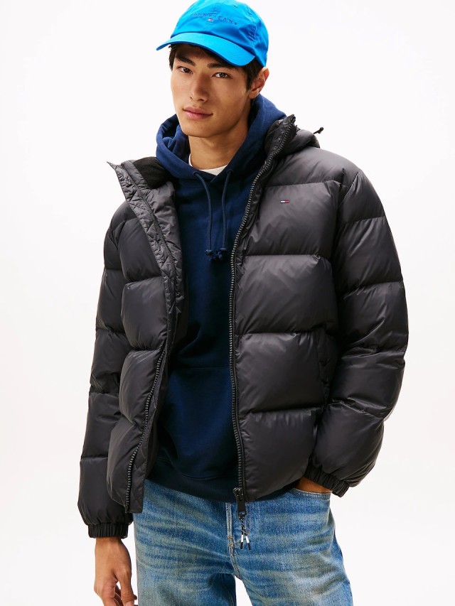 Tommy Hilfiger Tjm Essential Down Jacket Ext Ανδρικό Μπουφάν Μαύρο