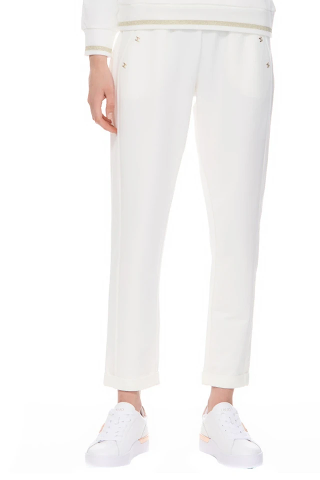 Liu Jo Sport Tf3f01 Ecs Pant.Felpa Γυναικεία Παντελόνι Φόρμας Εκρού
