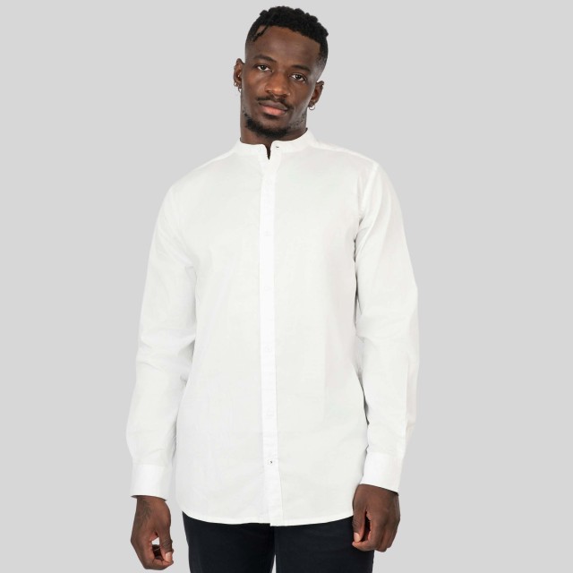 Rebase Ανδρικο Πουκαμισο Μαο Λευκο