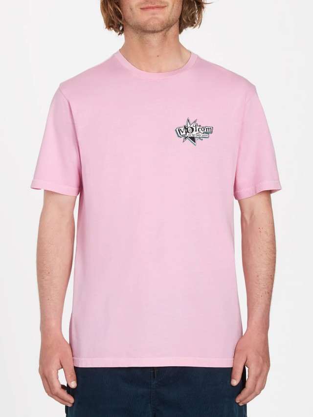 Volcom V Ent Lp Sst Ανδρικη Μπλουζα ροζ
