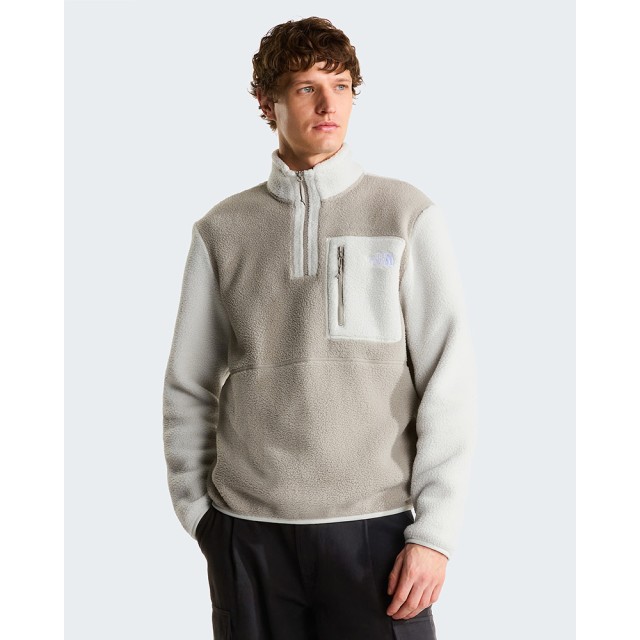The North Face M yumiori 1/4 zip stone slab/cumu Ανδρική Fleece 1/4 Εκρου Γκρι