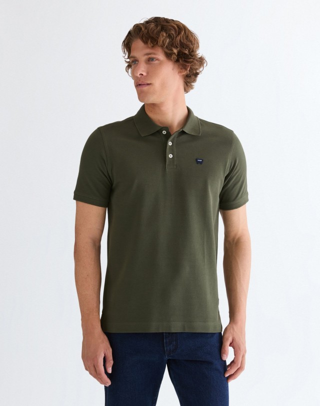 Wrangler Polo Shirt Deep Depths Ανδρική Μπλούζα Polo Λαδί