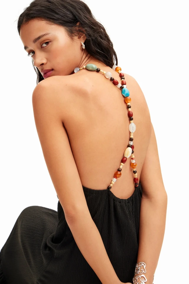 Desigual Vest_Leila Γυναικείο Φόρεμα Μαύρο
