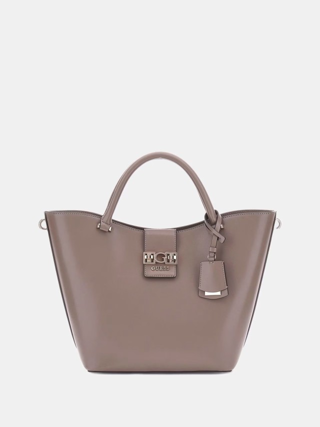 Guess Jane Tote Γυναικεία Τσάντα Μπεζ