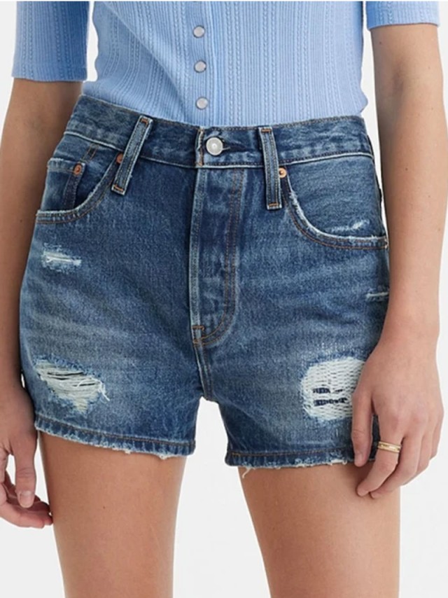 Levis 501 Original Short Broken Midn Γυναικειο Σορτς Τζιν