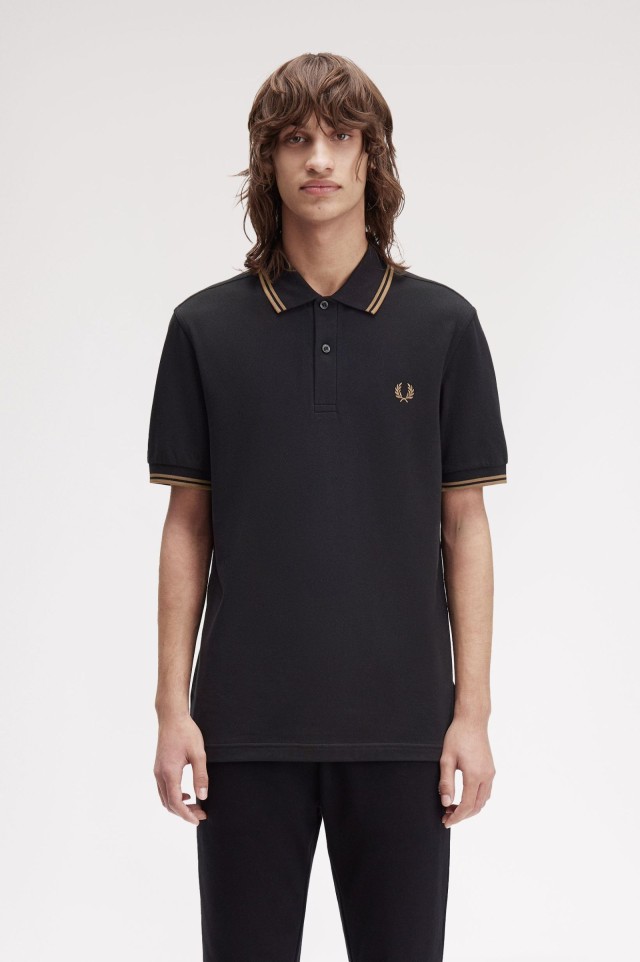 Fred Perry Ανδρική Μπλούζα Polo Μαύρη