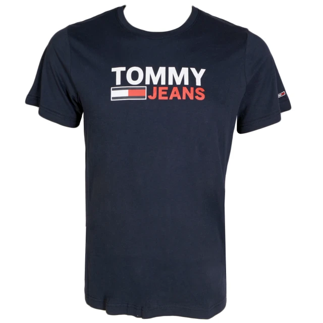 Tommy Hilfiger Tjm Corp Logo Tee Ανδρικη Μπλουζα Μπλε