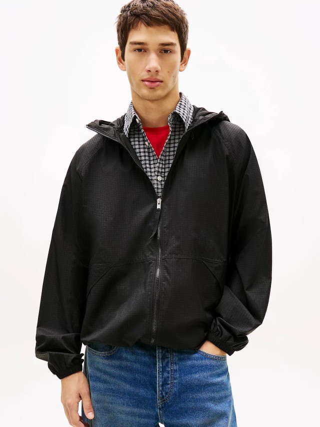 Tommy Hilfiger Tjm Signature Windbreaker Ext Ανδρικό Μπουφάν Μαύρο