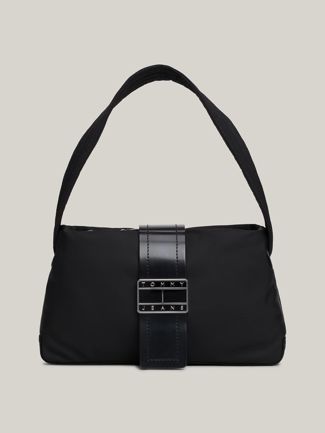 Tommy Hilfiger Tjw City Bold Shoulder Bag Γυναικεία Τσάντα Μαύρη