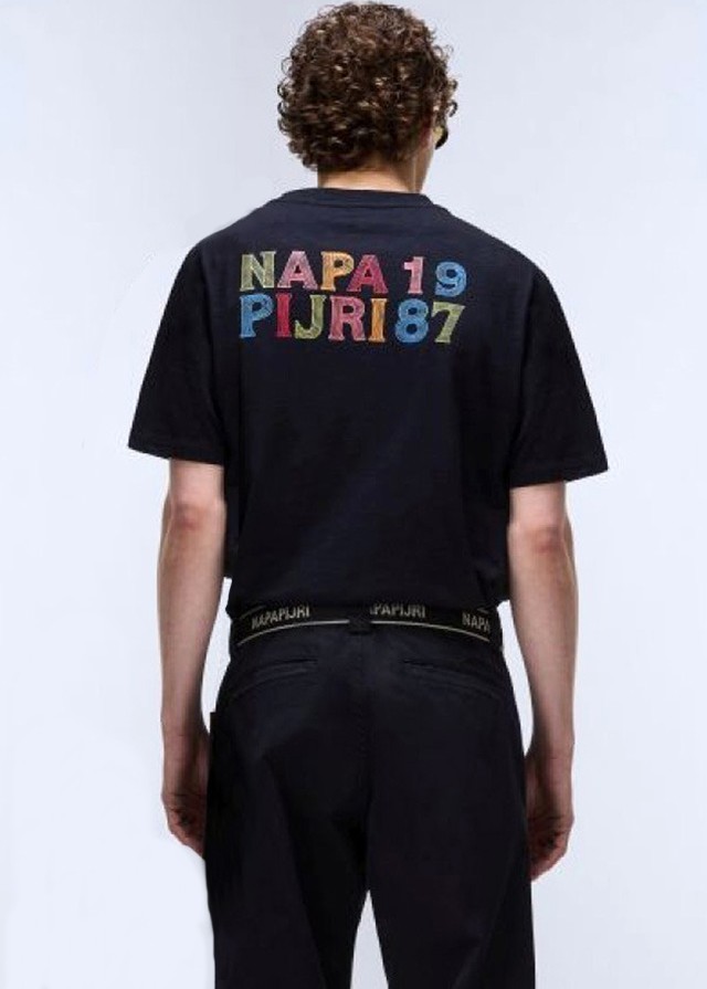 Napapijri S-Elior Ss Black Beauty Ανδρική Μπλούζα Μαύρη