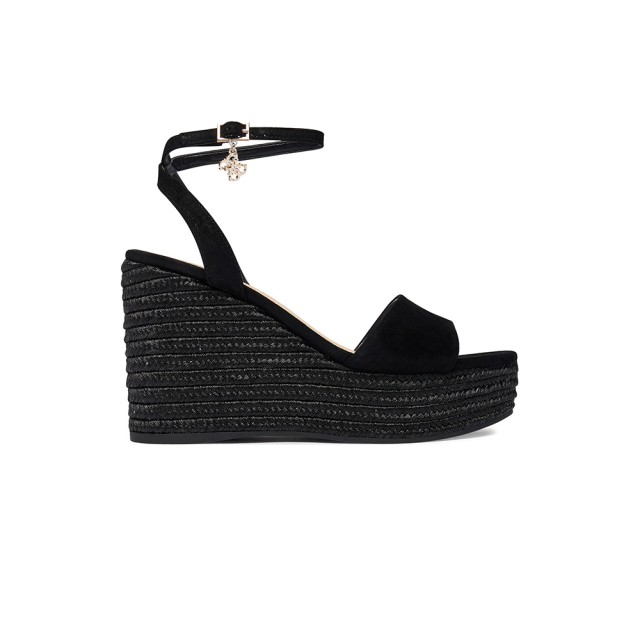 Guess Everly2 Γυναικείες Δερμάτινες Πλατφόρμες Μαύρο