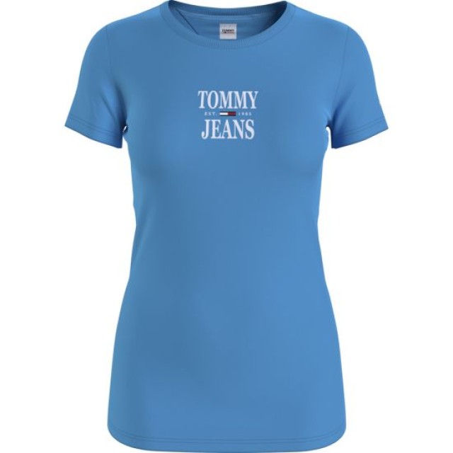Tommy Hilfiger Tjw Skinny Essential Logo 2 Ss Γυναικεια Μπλουζα Τιρκουαζ