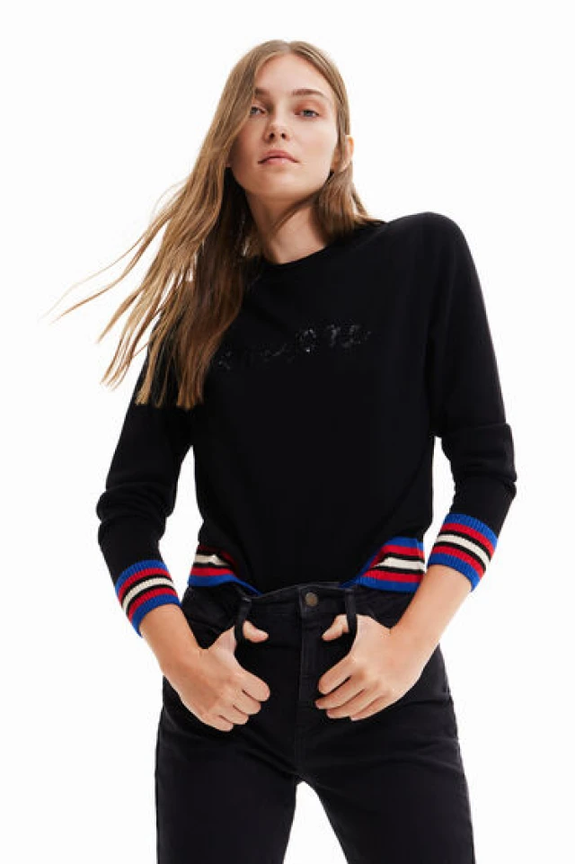 Desigual Jers_Mara Γυναικειο Πλεκτο Μαυρο
