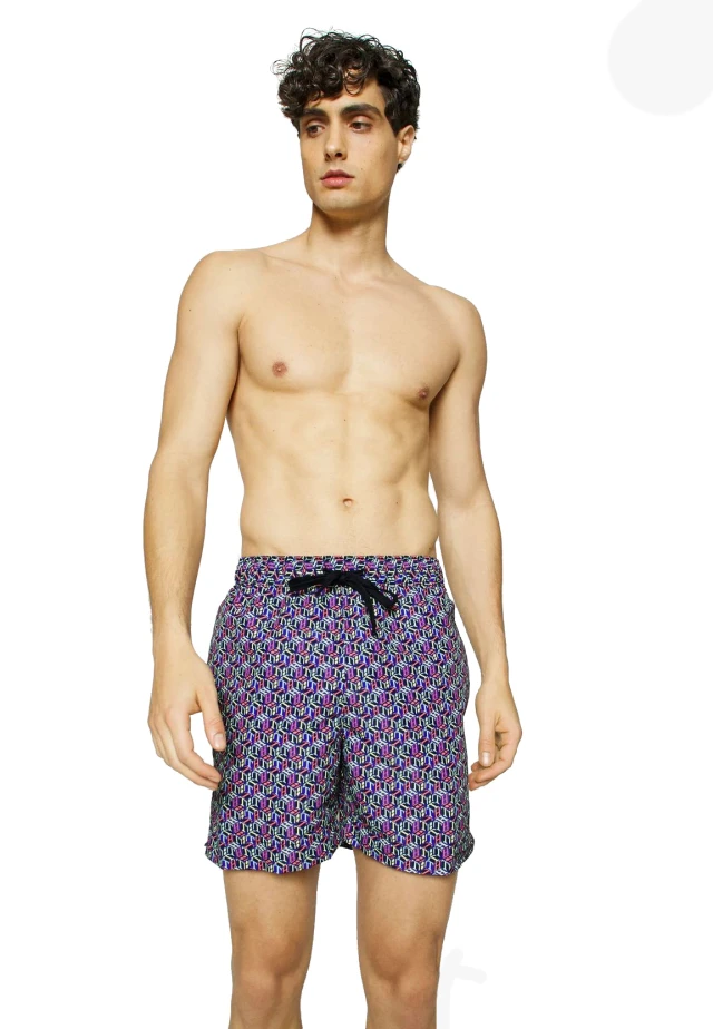 Tommy Hilfiger Medium Drawstring-Print Ανδρικο Μαγιο Printed
