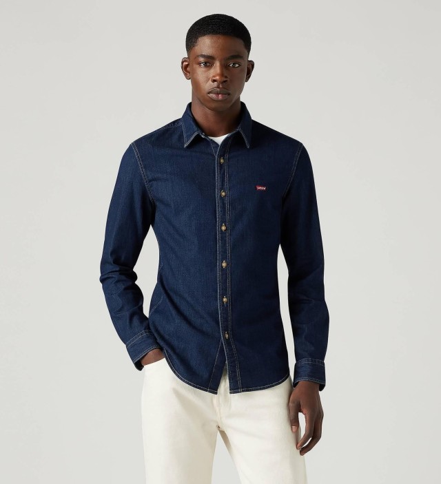 Levis Ls Battery Hm Shirt Slim Dark Indigo Ανδρικό Πουκάμισο Τζιν