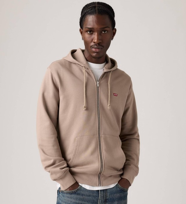 Levis The Original Hm Zip Up Neutrals Ανδρική Ζακέτα Φούτερ Μπεζ