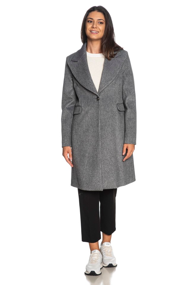 Artigli Γυναικείο Παλτο Midi γκρι