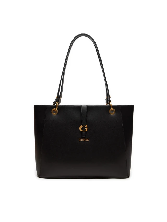 Guess Kuba Noel Tote Γυναικεία Τσάντα Μαύρη