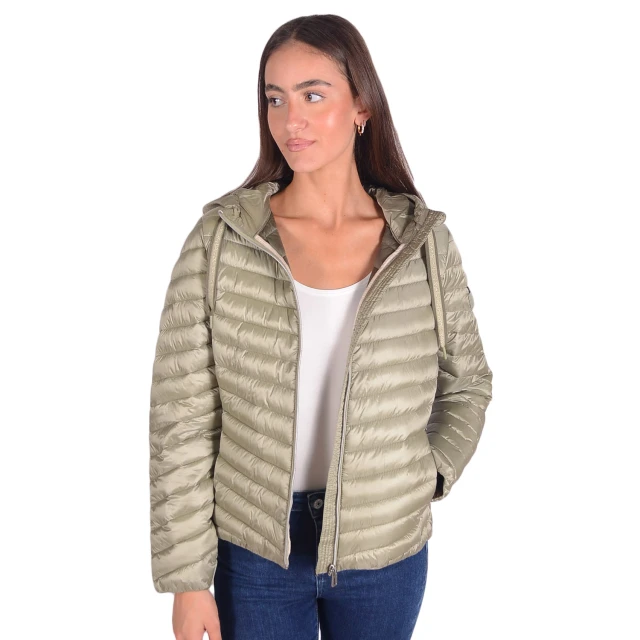 Tom Tailor Pre 1St 107 Hooded Lightweigh Γυναικειο Μπουφαν Γκρι Χακι