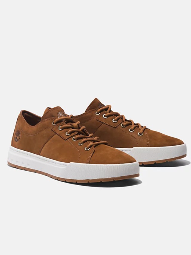Timberland Maple Grove Low Lace Up Sneaker Rust Nubuck Ανδρικά Δερμάτινα Sneakers Καφέ