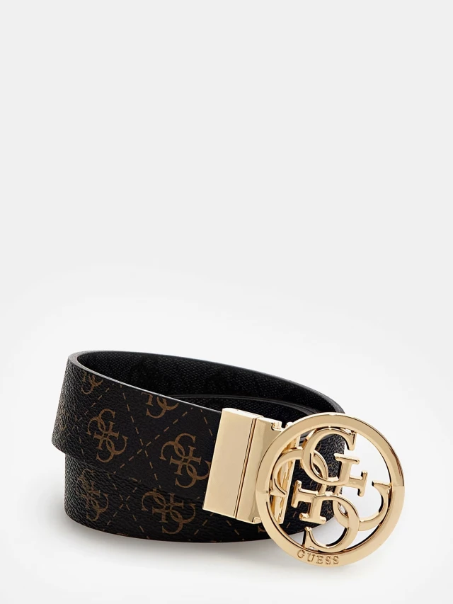 Guess Adj & Rev Pant Belt Γυναικεία Ζώνη Καφέ