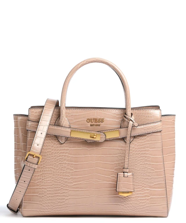 Guess Enisa High Society Satchel Γυναικεια Τσαντα Noynt