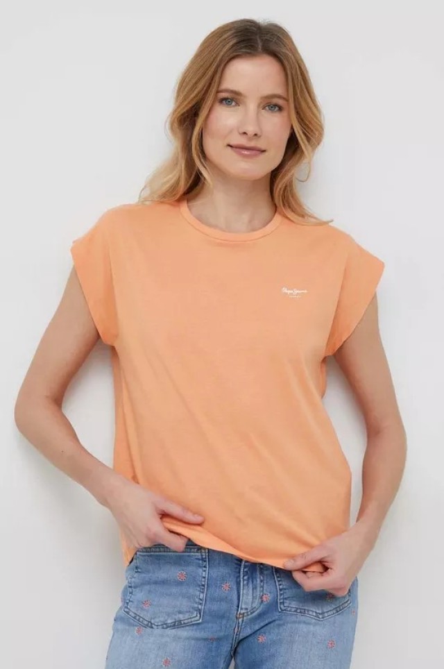 Pepe Jeans Bloom Γυναικεία Μπλούζα Πορτοκαλί