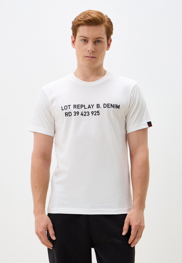 Replay Ανδρική Μπλούζα Λευκή