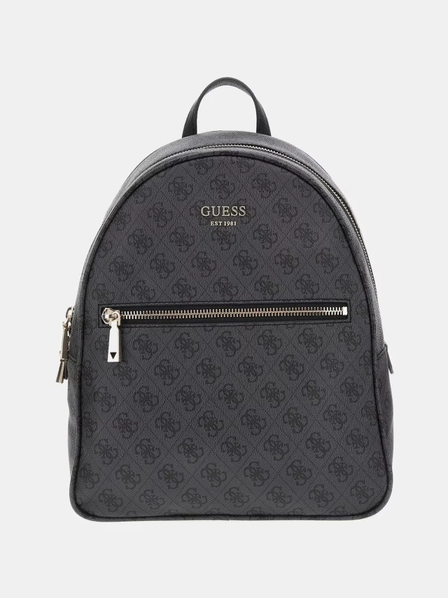 Guess Vikky Backpack Γυναικεία Τσάντα Backpack Ανθρακί