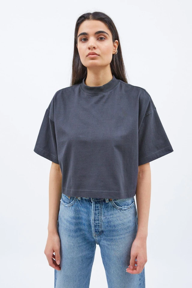 Dr. Denim Vera Tee Graphite Γυναικεία Μπλούζα Ανθρακί