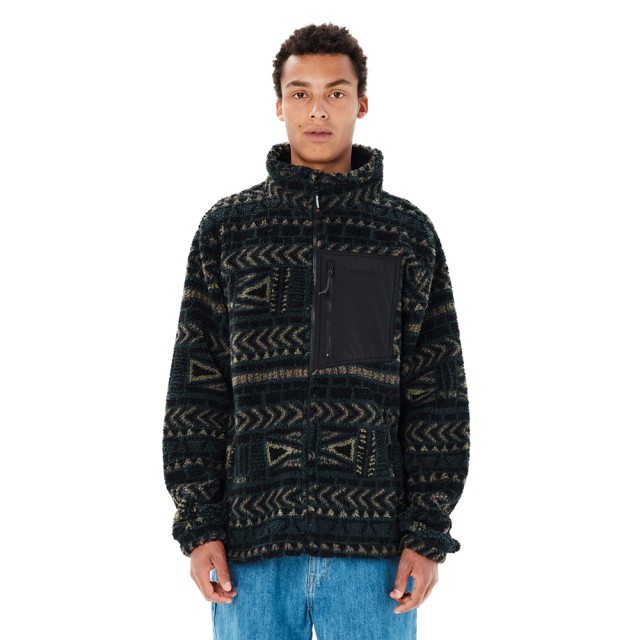 t Teal Emerson Mens Full Zip Sherpa Ανδρική Ζακέτα Fleece Πράσινο Multi