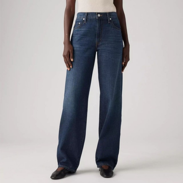 Levis Baggy Dad Dark Indigo Γυναικείο Παντελόνι Τζιν