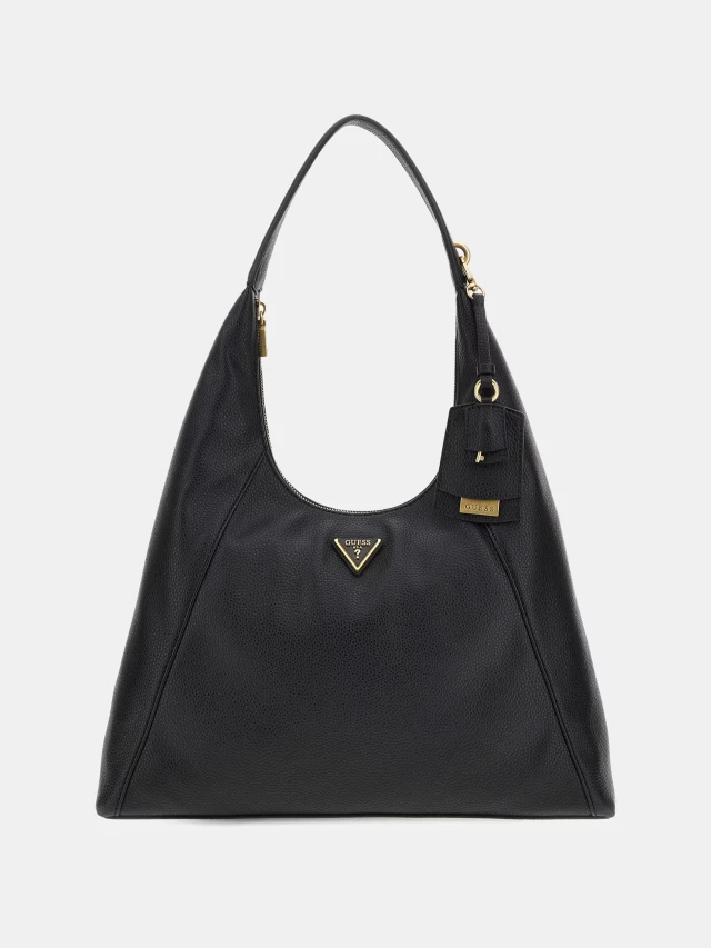 Guess Laryn Large Hobo Γυναικεία Τσάντα Μαύρη