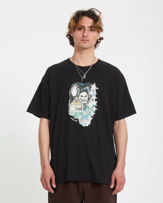Volcom Fa Issam Auptel Lse Sst Ανδρική Μπλούζα Μαύρη