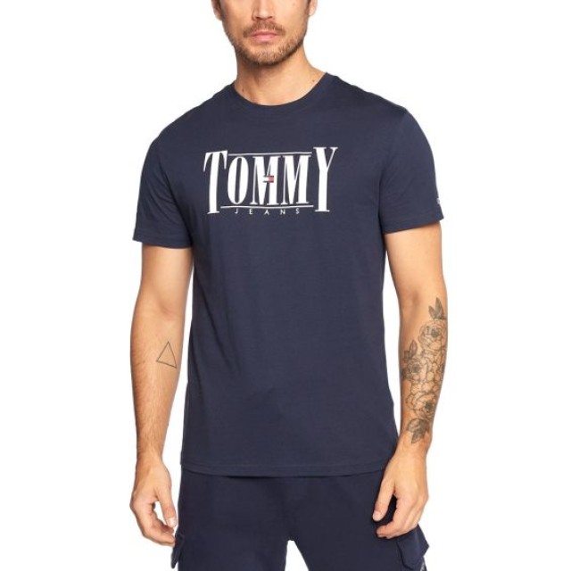 Tommy Hilfiger Tjm Clsc Essential Serif Tee Ανδρικη Μπλουζα Μπλε