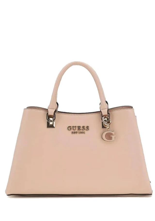 Guess Eliette Girlfriend Satchel Γυναικεία Τσάντα Nude